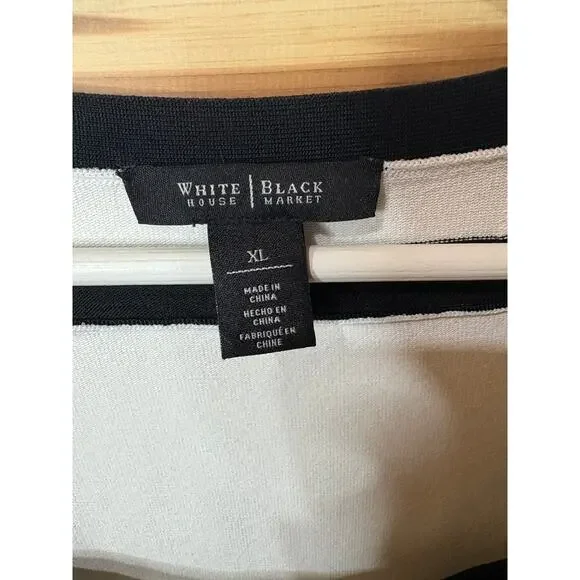 White House Black Market Colorblock Square Neck Womens Top XL - Picture 6 of 10